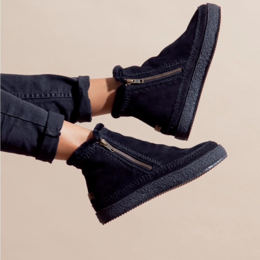 Anthropologie Brand New Laidback London Setsu Shearling Black winter boot🌈 - Picture 8 of 12